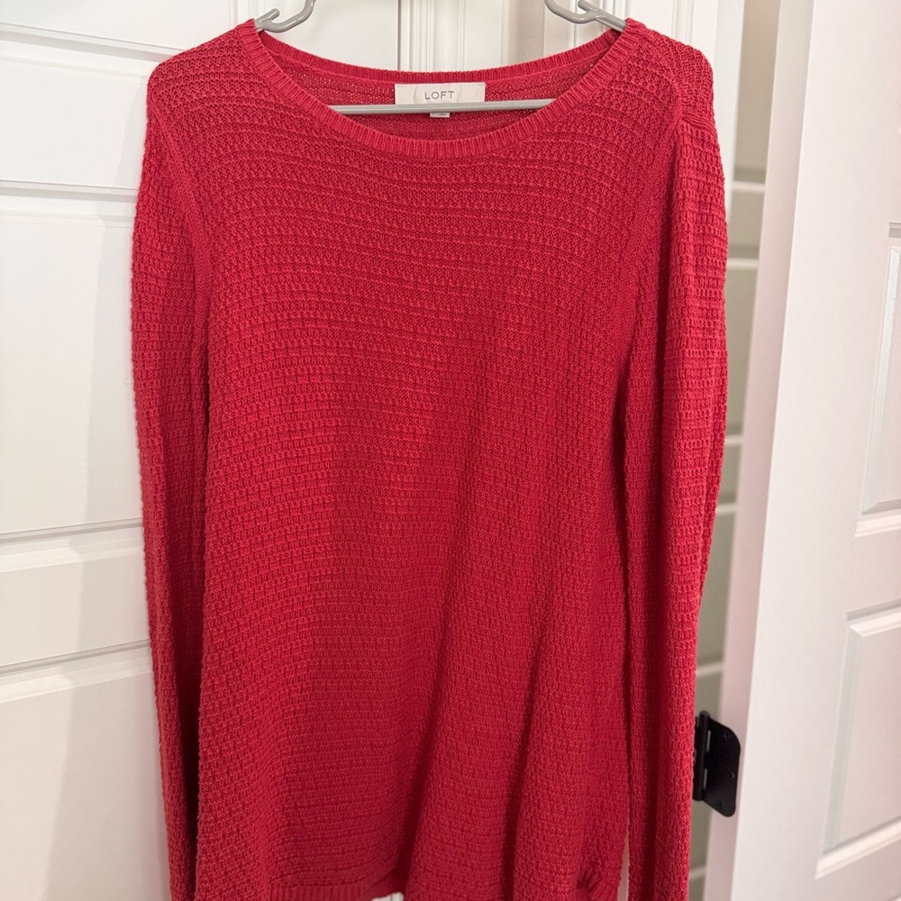 LOFT Coral Knit Sweater